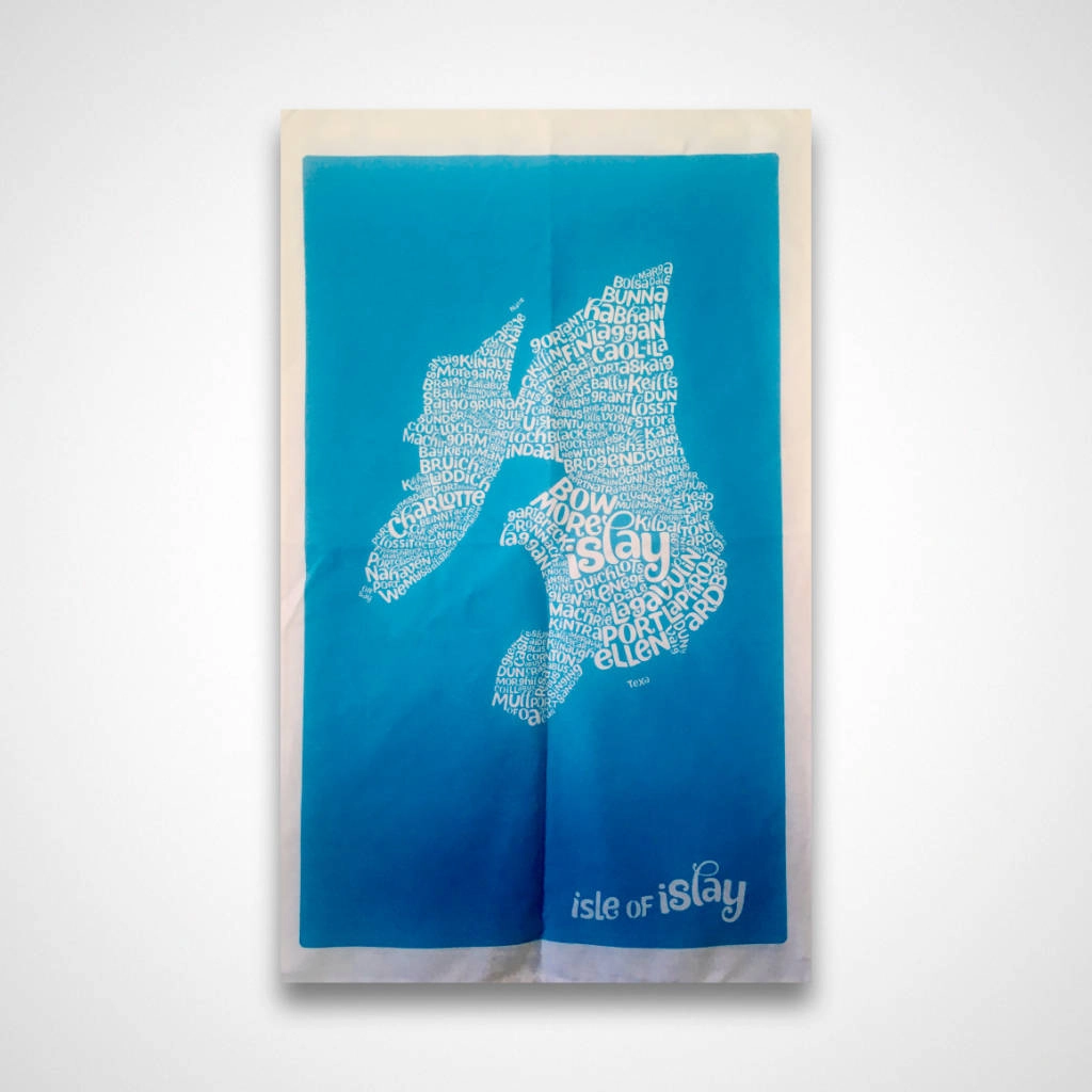 Islay Type-map Tea towel