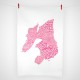 Islay Type-map Tea towel