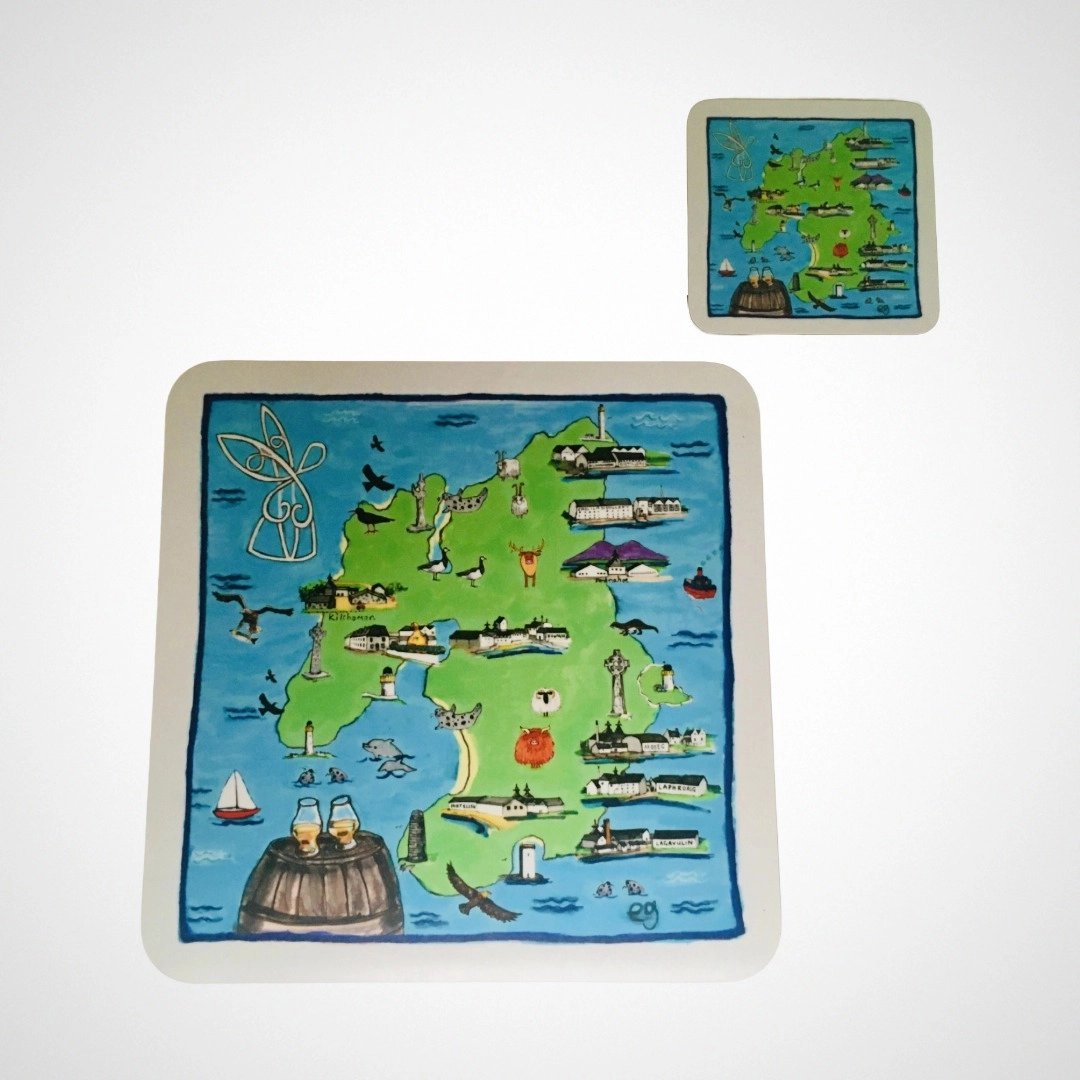 Elspeth Gardner Islay Silhouette Placemat and Coaster