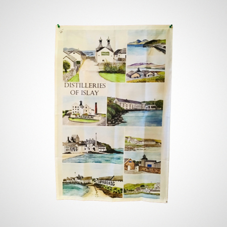 Distilleries of Islay Tea Towel