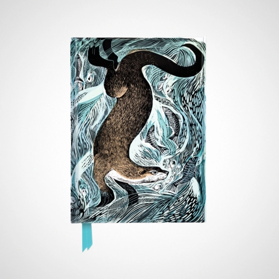 Angela Harding: Fishing Otter (Foiled Journal)